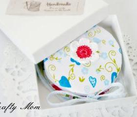 Macaron Sewing Accessorie-needle case Blue hearts